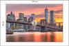 Photomural Lower Manhattan Skyline And Brooklyn Bridge Non-Woven 135x90
