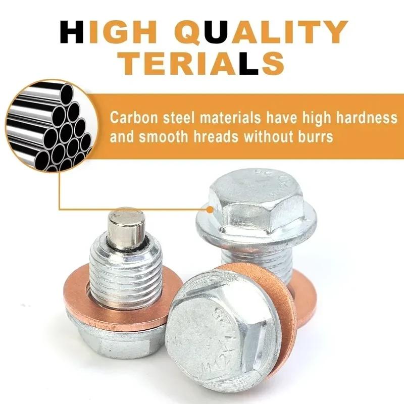 1/2/5 компл. Магнитная пробка сливного отверстия M12*1.25 Комплект прокладок с винтами Аксессуары для двигателя автомобиля для большинства Infiniti Exus Nissan Scion Toyota