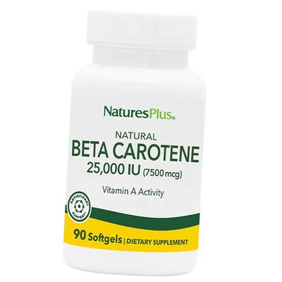 Натуральный Бета Каротин, Natural Beta Carotene 25000, 90гелкапс (72375019)
