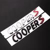 3D ABS Chrome Black  Cooper S Emblem Letters Car Rear Trunk Badge Self-adhesive Sticker Accessories