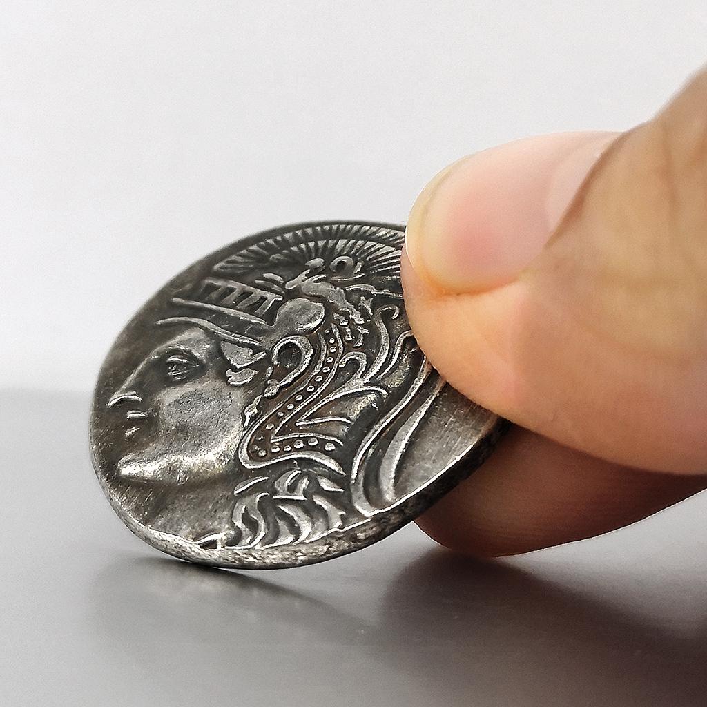 Копия древнегреческой Совы Афины Серебряная монета Коллекция иностранных монет