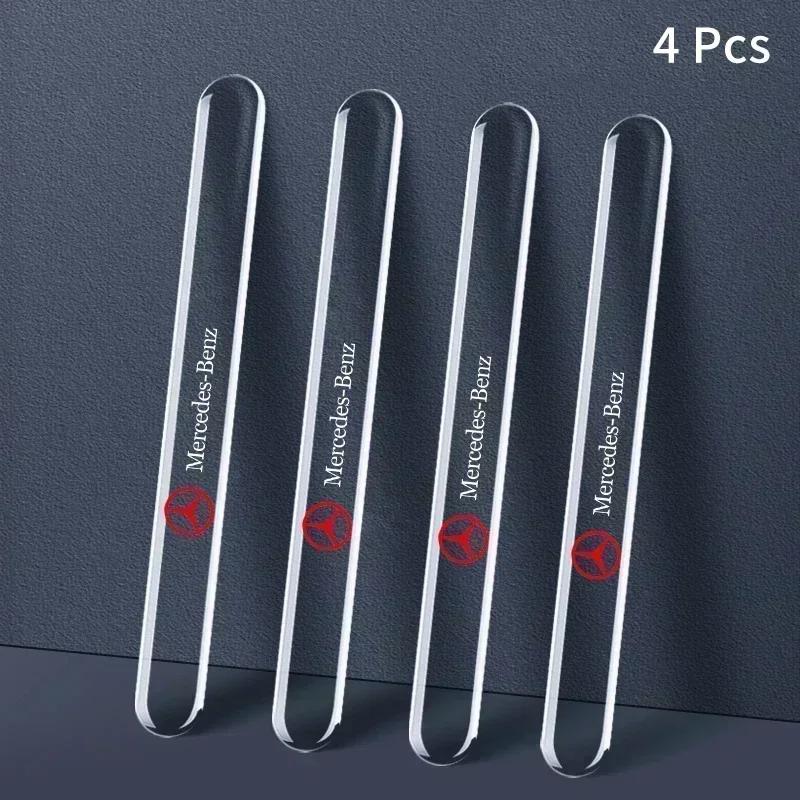 ZQE1 4pcs/set Car Door Bowl Handle Protector Stickers Transparent Anti-scratch Film for Mercedes Benz W211 W204 W210 W203 CLA GLA