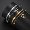 Cazador Daisy Flower Feather Star Cat Charm Bracelet Stainless Steel Gift Snake Chain Bracelets for Women's Mother's Day Gifts
