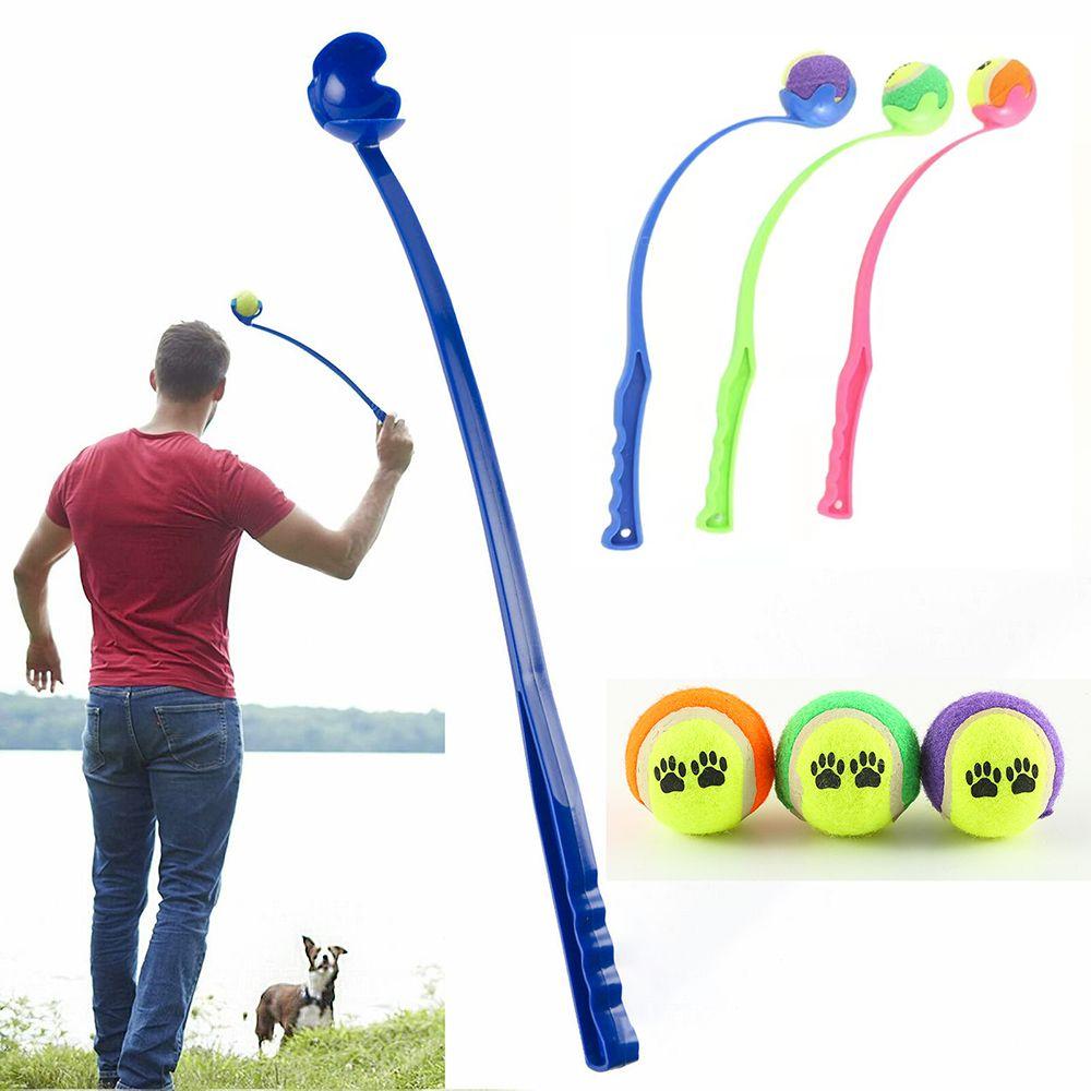 Natural Skills Tennis Chucker Toy Fetch Retrieve Dog Ball Thrower Launcher Interactive Dog Toys