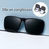 Retro Clip Polarized Sunglasses TR90 Ultra Liht Night Vision Sunglasses Driver Mirror with Sun Shading Clips On Glasses