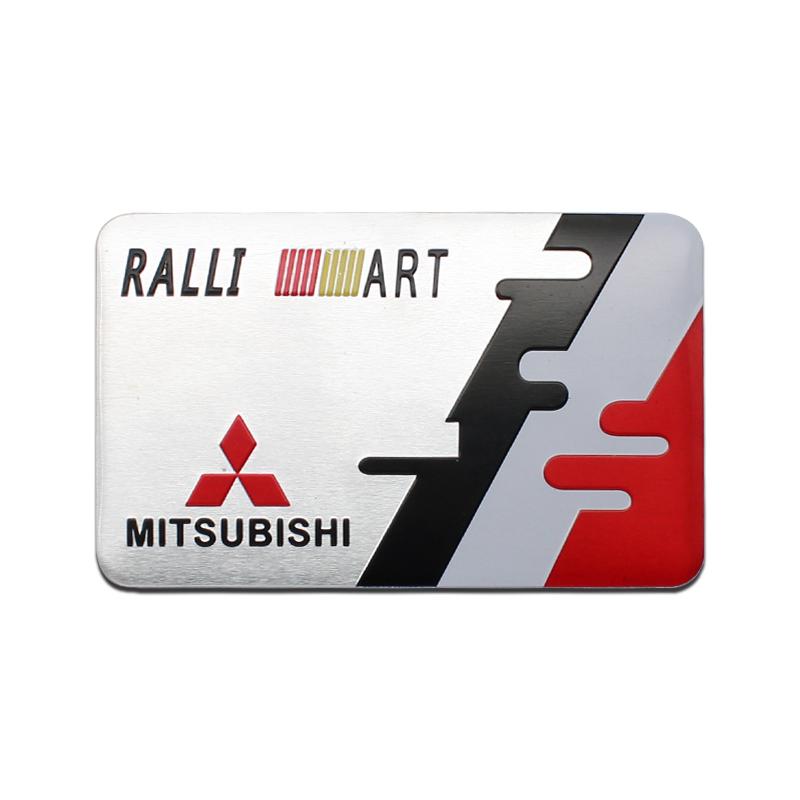 3D Metal Aluminum Car Side Fender Sticker Alloy Badge Auto Logo Rear Trunk Decals For Mitsubishi Ralliart ASX Outlander X Lancer RO4