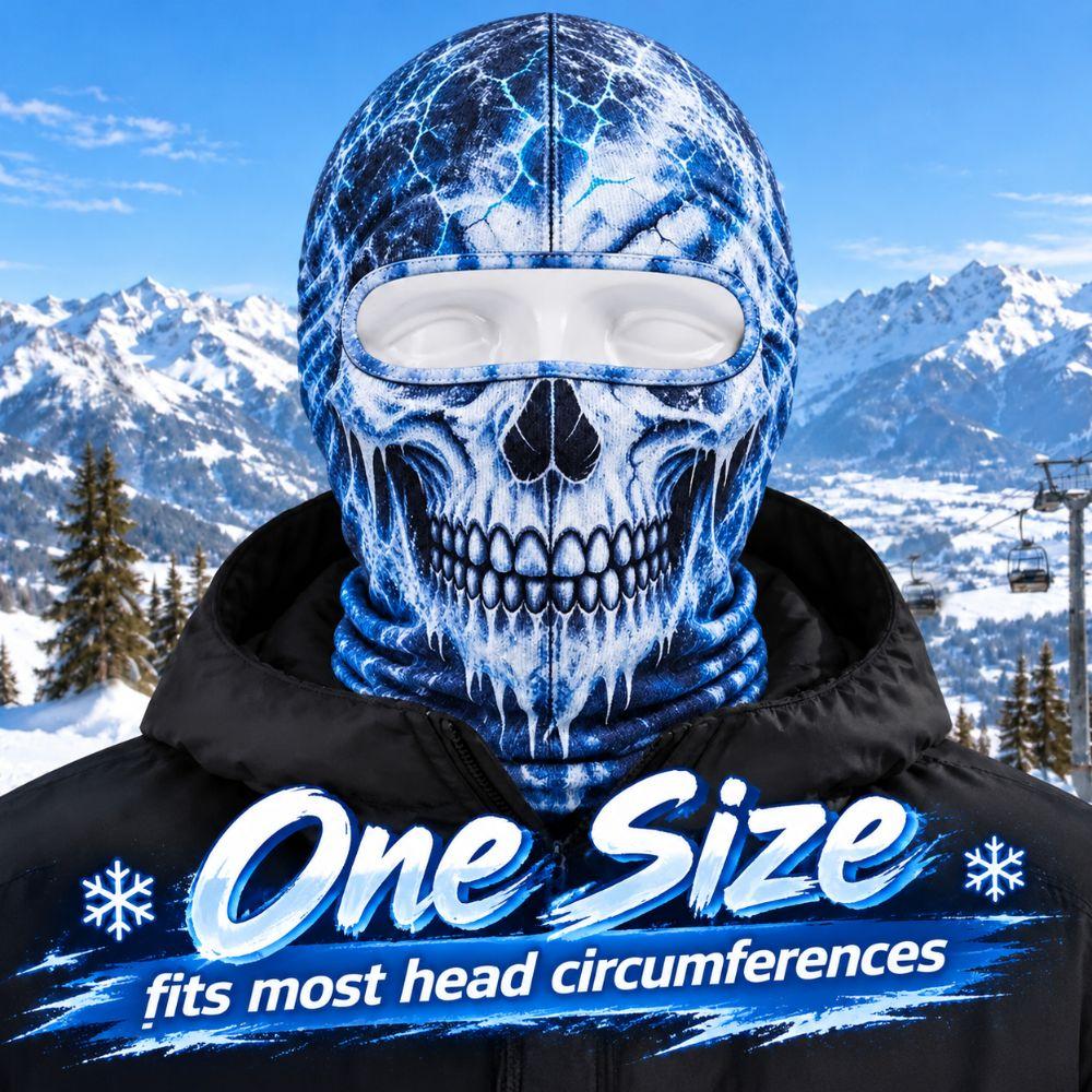 3D Printed Skull Demon Print Funny Ski Mask Full Coverage Novelty Headwear Outdoor/Cycling/Pranks