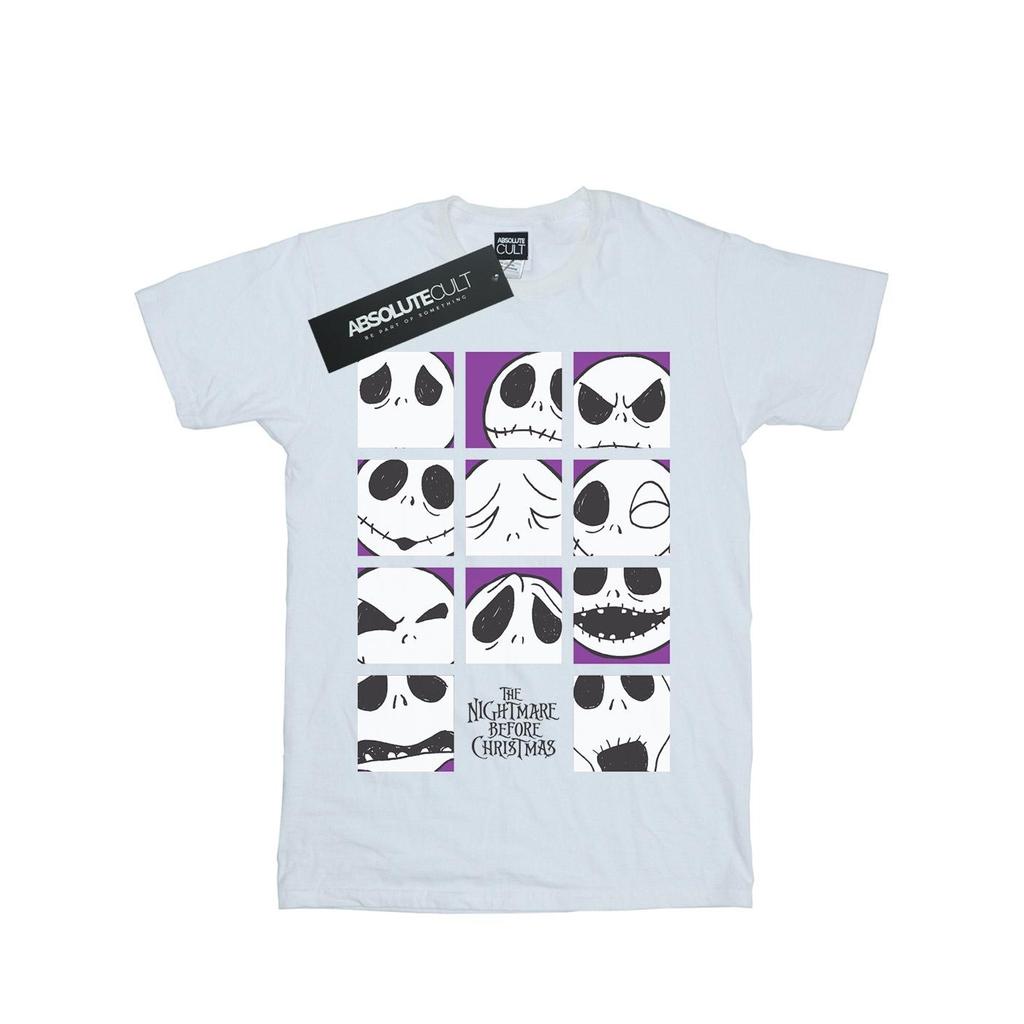 Disney Mens Nightmare Before Christmas Many Faces Of Jack Squares T-Shirt