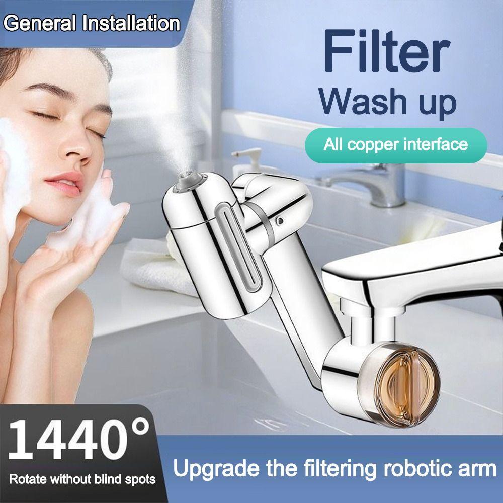 4 Modes Kitchen Faucet 1440° Rotate Faucet Extender Universal Rotatable Faucet Sprayer Kitchen