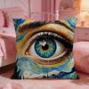 ArtCreative Art EyesS Cushion Cover Premium Comfort Reversible Pillow Cove Two in One Design for Any Room  Car Interior