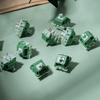Клавиатура GATERON Green Apple, тяжелая тактильная, сквозное отверстие, RGB-светодиод, 5-контактная, зеленая, 22 мм, двухступенчатая пружина, заводские переключатели 63gf для механических клавиш MX