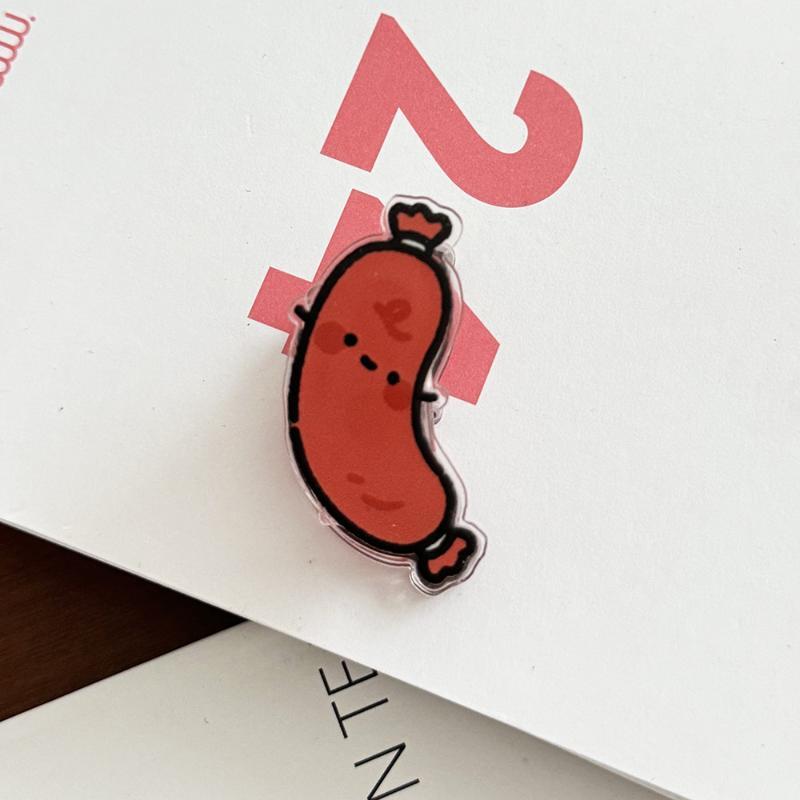 9Pcs Portable Cute Cartoon Sealing Clips Durable PP Snack Bag Clips Note Clip for Student Travel Office Home Use