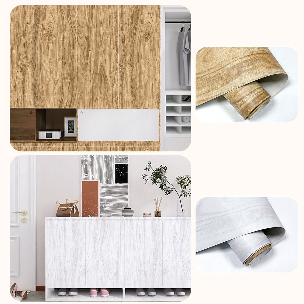 Водонепроницаемые наклейки на стену самоклеящиеся обои новые наклейки под дерево шкаф