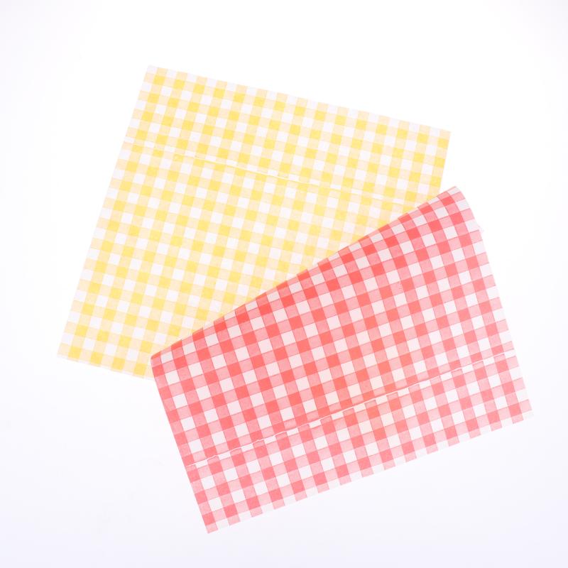 50 шт. Упаковка для выпечки Пакет для еды Жиронепроницаемый бумажный пакет Обертка для сэндвича, пончика, хлеба Гамбургер Кухонный аксессуар 18*18 см