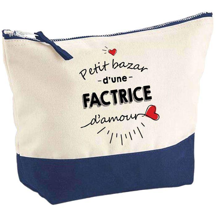 Trousse de maquillage - PLANETEE - Bazar d'une Factrice d'Amour - Grand format - Coton - Impression HD, fabriquée en France
