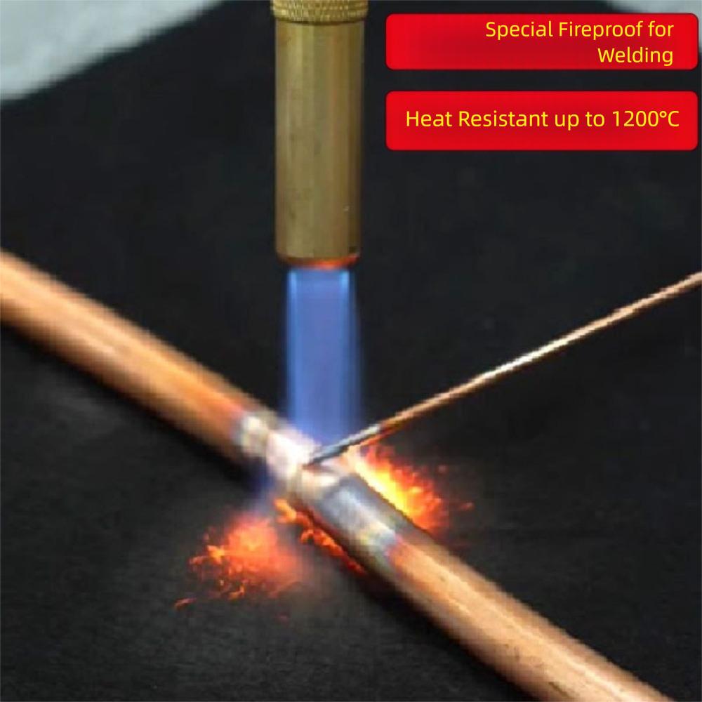 Fireproof Welding Protective Blanket Black Soldering Protective Pad  for Insulation Welding