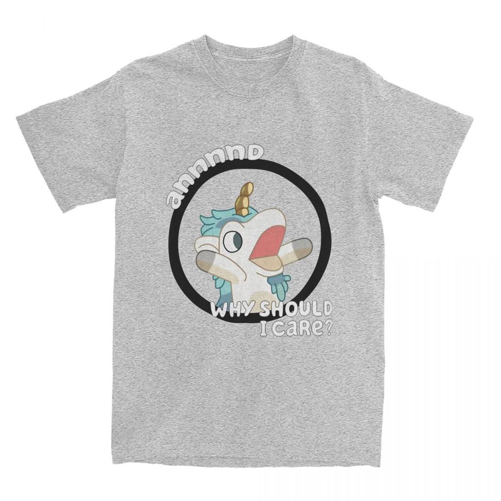 Смешная футболка Blueys Unicorse Why Should I Care Пляжная повседневная футболка Хлопковая футболка с новинкой Для пары Топ с короткими рукавами