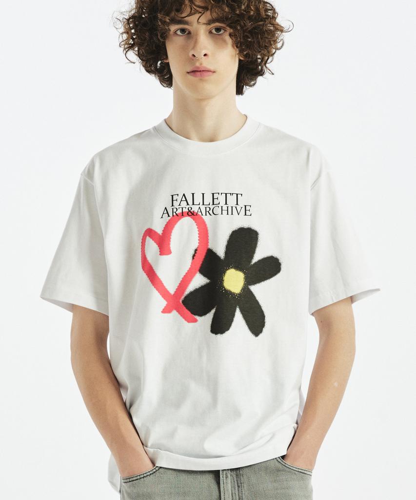 FALLETT Love Spray White Short Sleeve T-Shirt