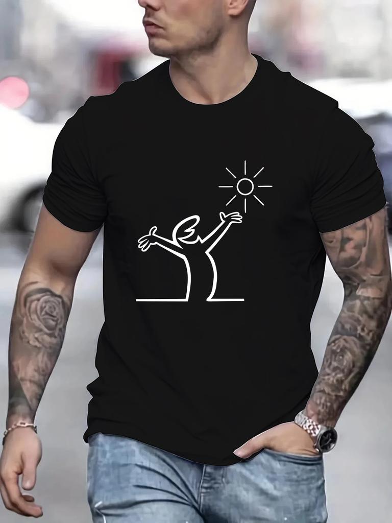 Men's T-Shirt La Linea Amazing Cotton Tees Oversized Graphic T Shirts Vintage Adult Print Graphic Tee Shirt for Men