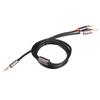 3.5mm Aux MaleTo 2RCA Male O Cable Plug Stereo O Cable Adapter Cord (Black)