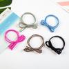 2022 New Korean Style Mixed Color Bow Hair Tie for Women - Summer High Ponytail Rubber Band