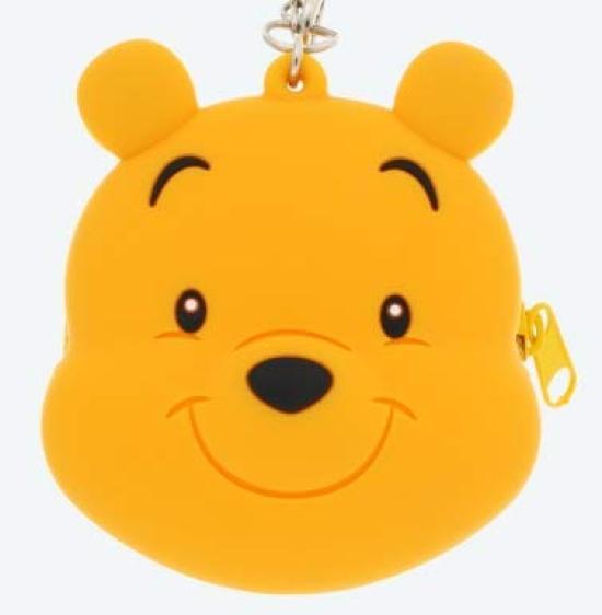 Disney Winnie the Pooh Bag Charm Coin Case Storage Pouch Silicone Tokyo Disney Resort TDR Keychain