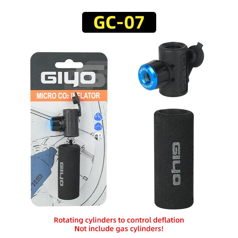 CXWXC Bicycle CO2 Pump Schrader Presta Portable Mini Tire Tube CO2 Cartridge Safety Automatic CO2 Air Inflator Bike Accessories