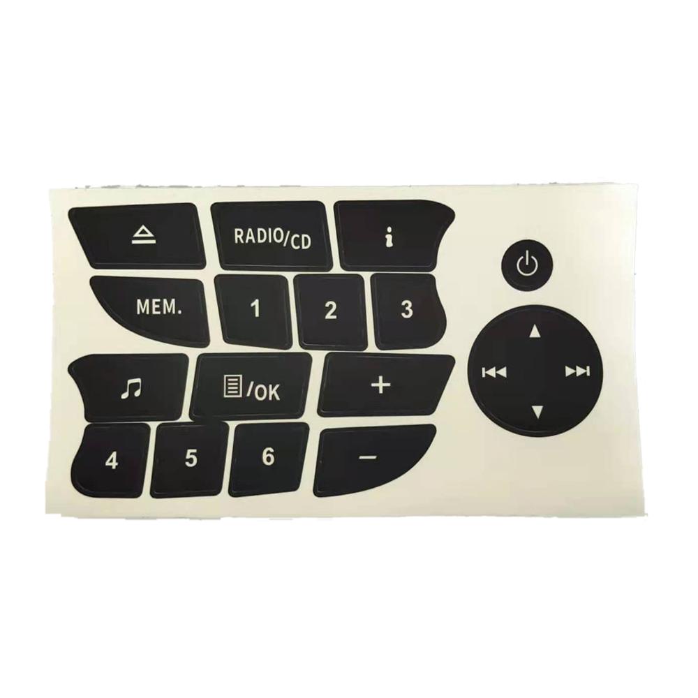 Наклейки для ремонта автомобильных кнопок CD-радио Аудиокнопки Наклейки для ремонта Наклейки Украшения Автомобильные аксессуары Новые 2024 Для Renault