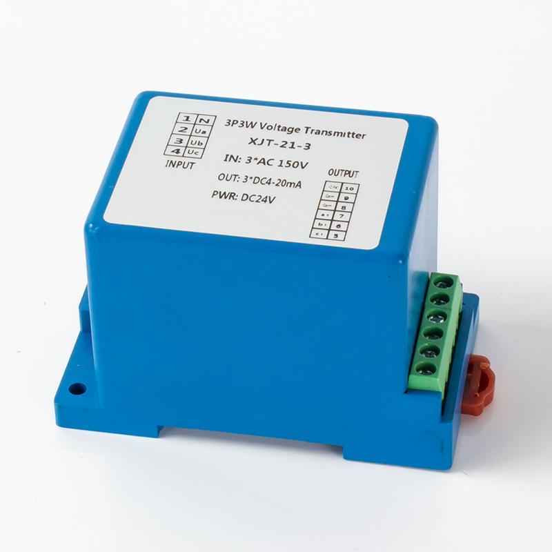 Analog Voltage Sensor Three-Phase 4-Wire AC220V 4-20mA RS485 Output AC 380V 465V Voltage Transmitter