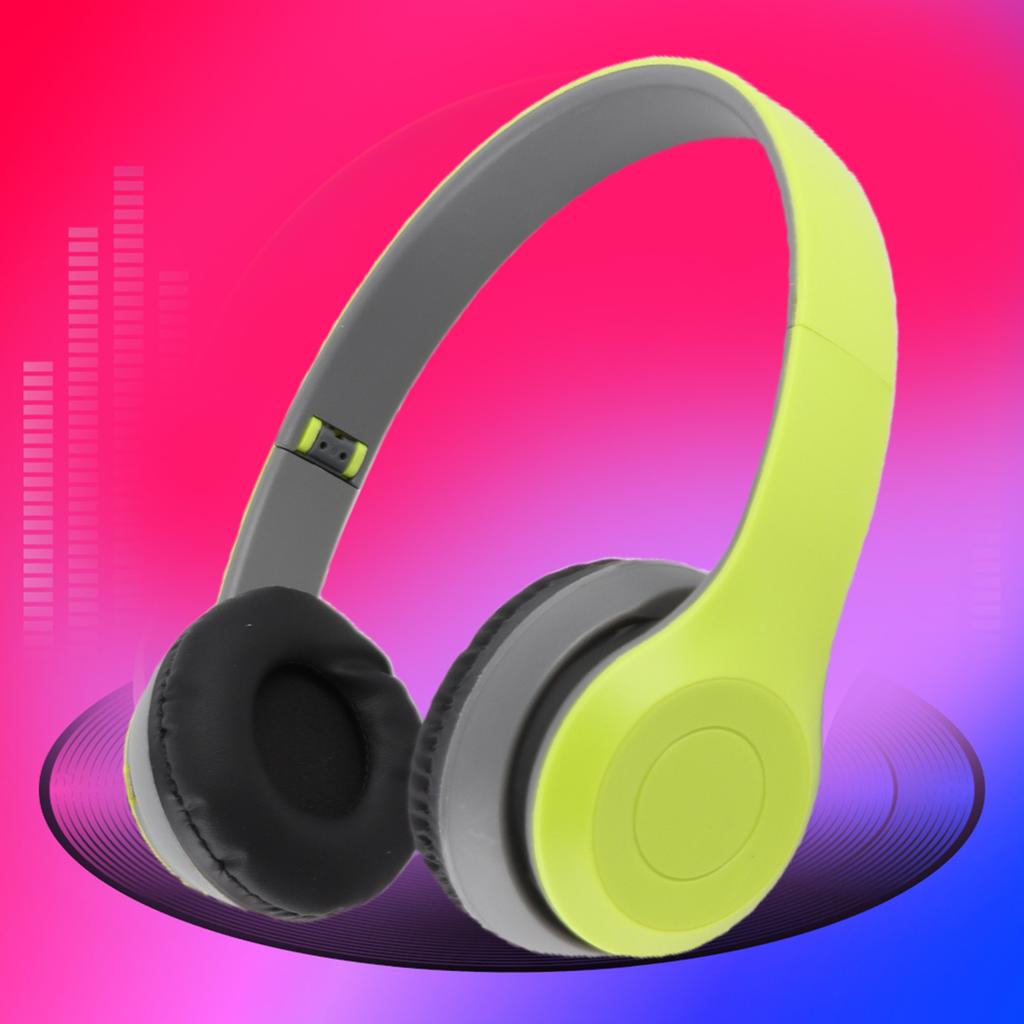 Беспроводные Bluetooth-наушники с оголовьем, складные, стереозвук, шумоподавление, игровые, FM, для музыки