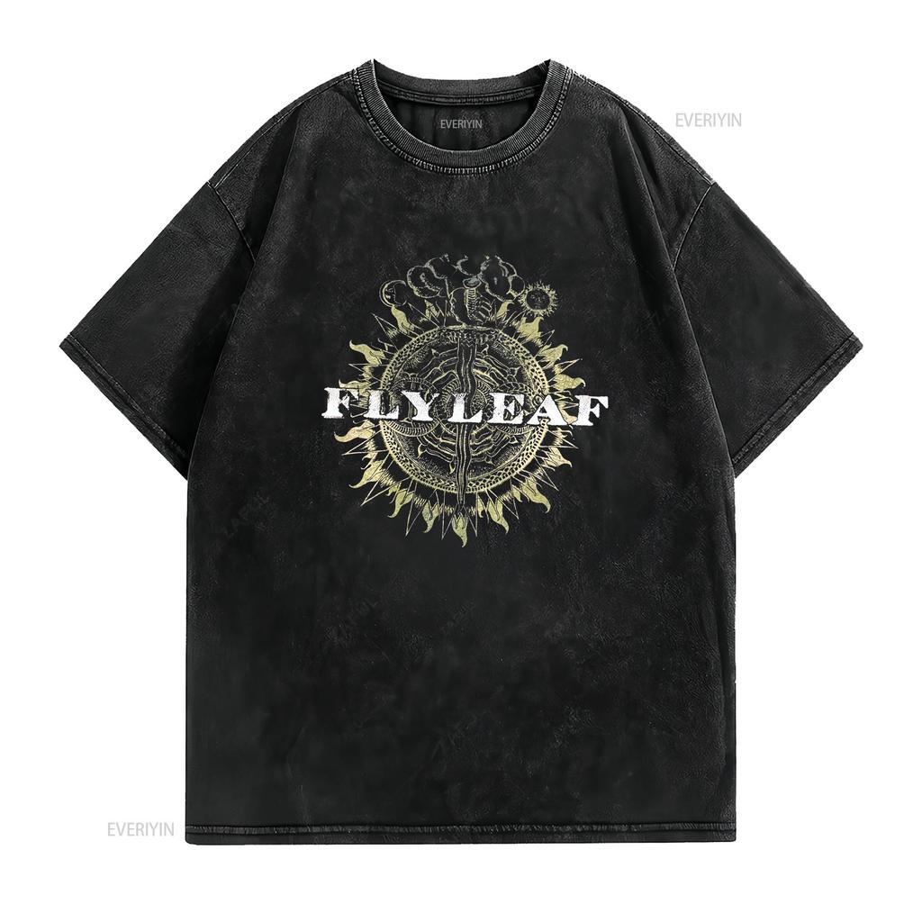 FLYLEAF Unite Fight Tour Black T Shirt U S Dates SZ XL NWOT vintage Washed Casual Soft graphic Versatile