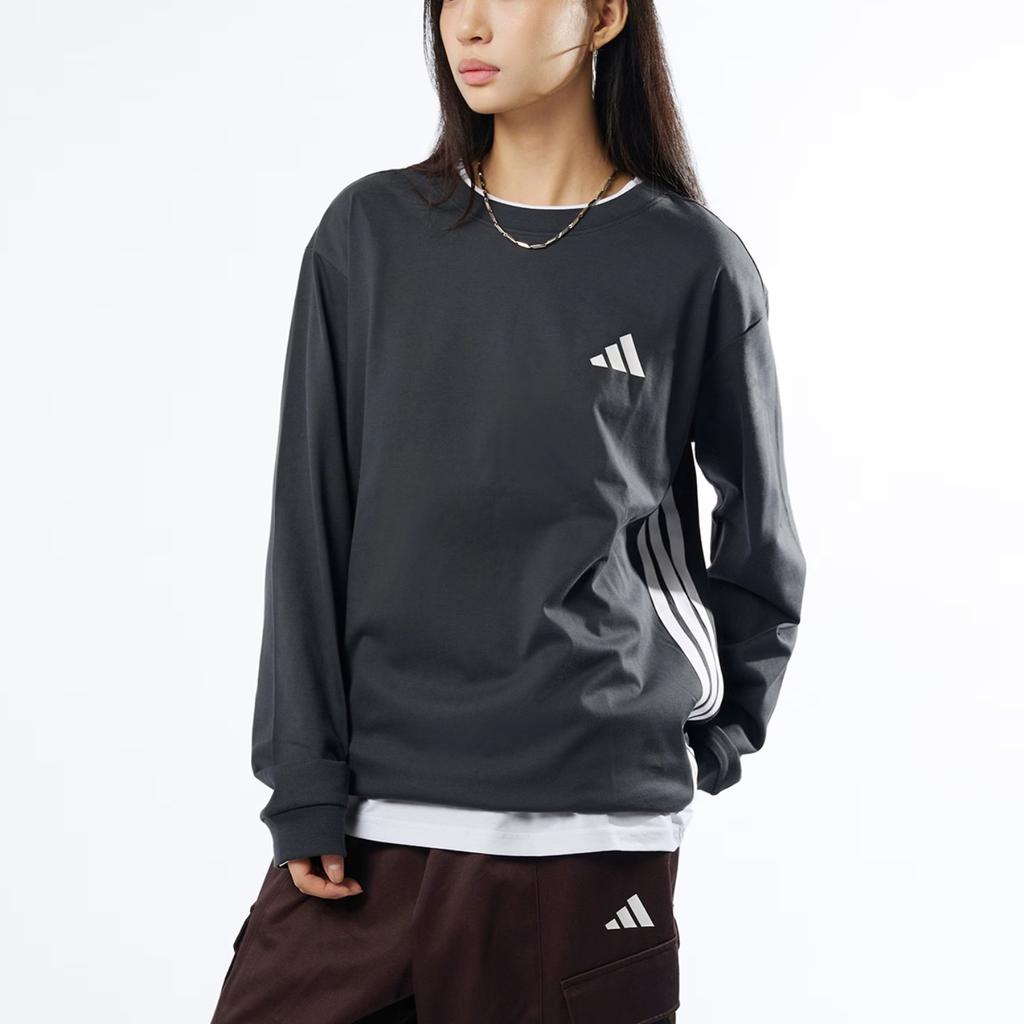 Adidas T Shirts Unisex Dark Gray Crew Neck Moderate KF5194-