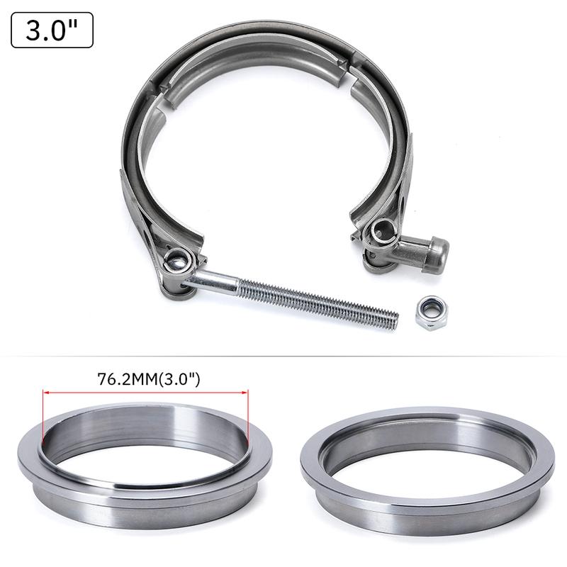 V Band Exhaust Clamp 2.5 inch 3 inch 63mm 76mm Exhaust Male And Female Flange Vband Clamp V-Band Muffler Clamp