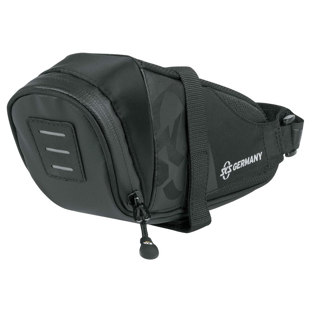 SKS Racer Straps 800 Bicycle Saddlebag W190 x H100 x D75mm (11519), Black, Dimensions