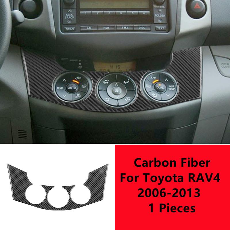 Углеродное волокно Автомобильный центр Панель управления Руль Декоративная крышка Наклейка Наклейка для Toyota RAV4 Внутренняя часть автомобиля