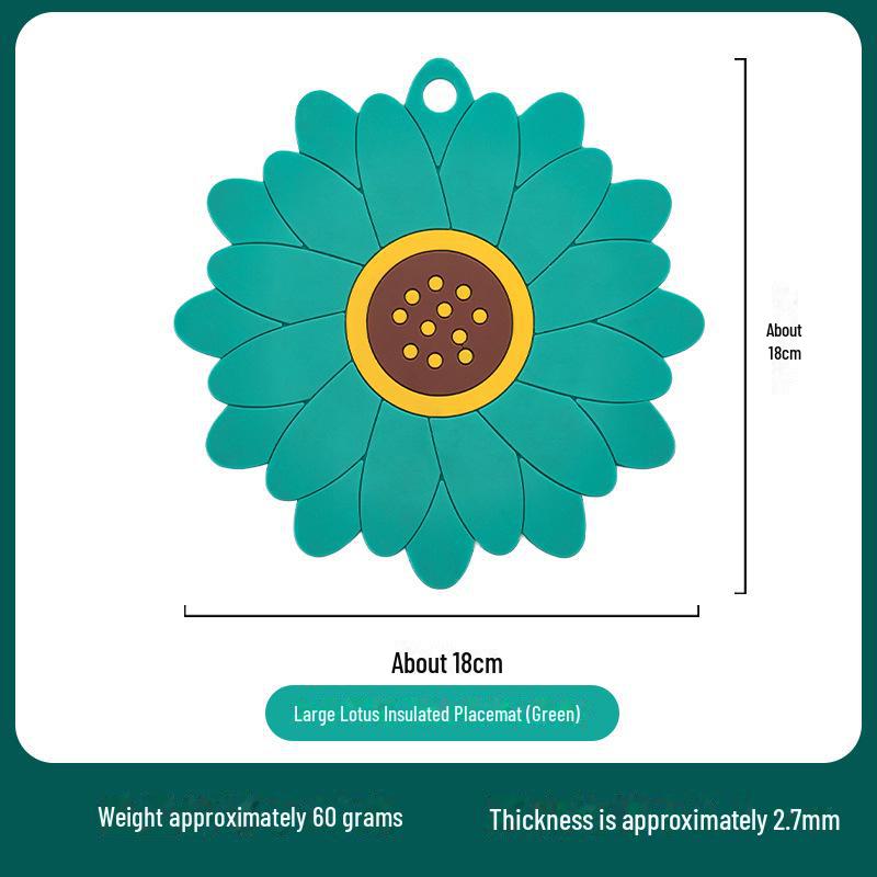 Sunflower Nordic Heat-Resistant Dining Plate and Tea Mat