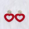 1 пара полых висячих сережек с сердечками для женщин и девочек, модные акриловые серьги-гвоздики ярких цветов, легкие ювелирные изделия в виде висячих ушек в виде сердечек