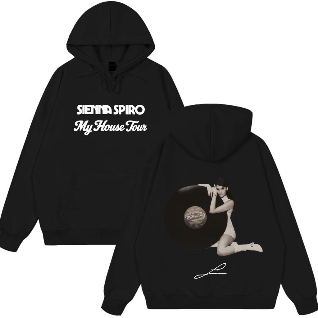 Sienna Spiro My House Tour 2026 Graphic Hoodie Men Women Hip-hop Vintage Pullover Long Sleeves Casual Loose Harajuku Sweatshirt