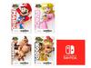 Amiibo Super Mario series 4 типа набор Donkey Switch дизайн логотипа салфетка из микрофибры (Марио, Пич, Боузер, Конг) (Нинтендо включено)