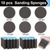 10PCS Sanding Block Washable and Reusable Sanding Sponge For Wood Drywall Metal Glasses Coarse 60-220 Grit Sandpaper Block