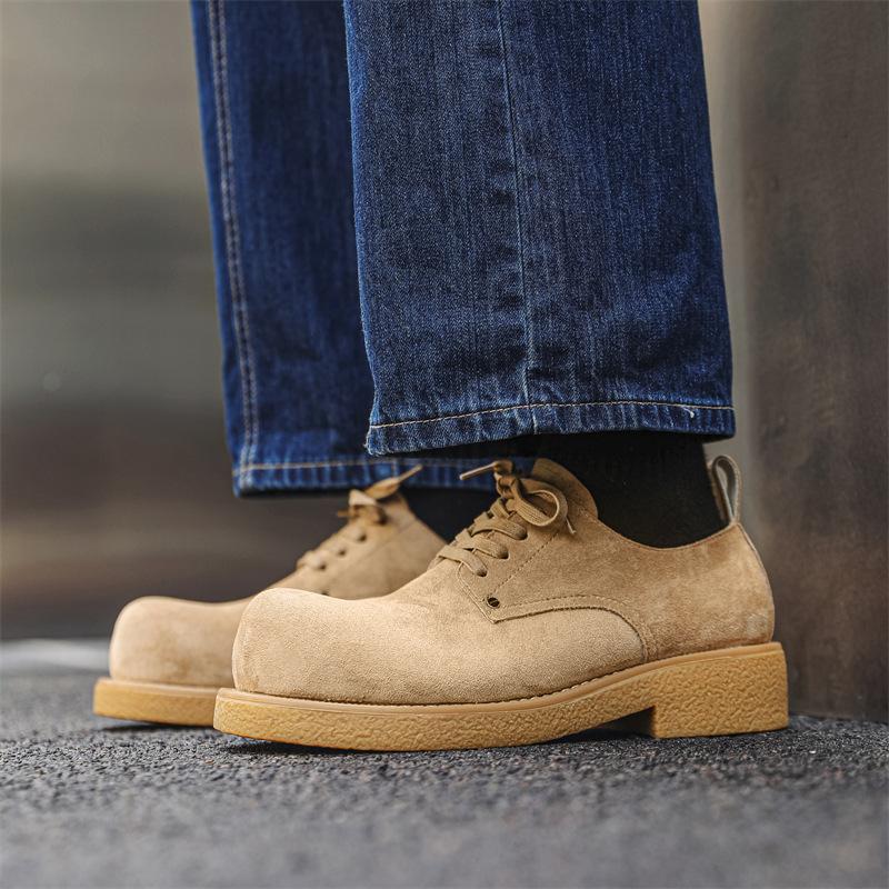 American Retro Derby Shoes Men's High Sense Mickey Big Head Shoes British Platform Leather Shoes Tide 14411-R