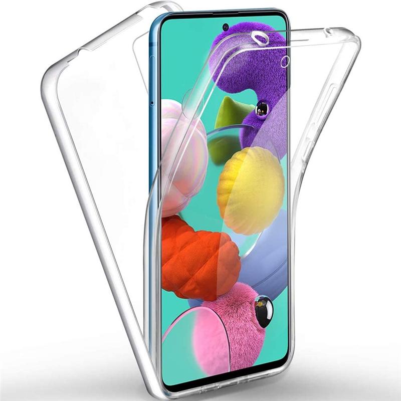 360 Double Silicon Case For Samsung Galaxy A51 A71 A81 A91 A50 A70 A30 A40 A20 A10 A20E A10S Cover