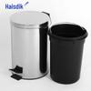 Haisidick Double-Layer Stainless Steel Round Pedal Trash Can