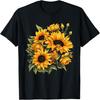 Желтый Подсолнух Милый летний Подсолнухи Цветочный Позитив Футболка