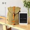 IOKI HAPU Canvas and Genuine Leather Backpack with Back Water Rucksack Pocket, Repellent, Mother's Bag, (green)