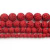 4/6/8/10mm Natural Red Hematite Lava Stone Round Beads Spacer Loose Beads For Jewelry Making Diy 15"