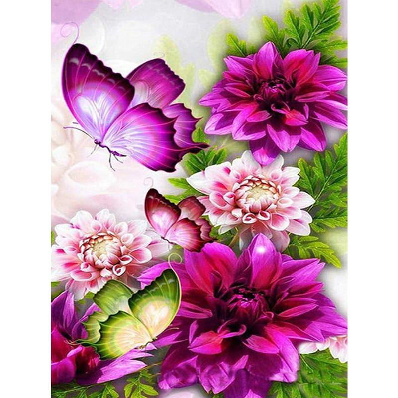 5D DIY Diamond Painting Kit Butterfly Fluttering Diamond Embroidery Rhinestones Decorations for Home
