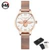 Женские наручные часы, лучший бренд класса люкс, японский кварцевый механизм, розовое золото, дизайнерские элегантные стильные часы для женщин, кварцевые часы