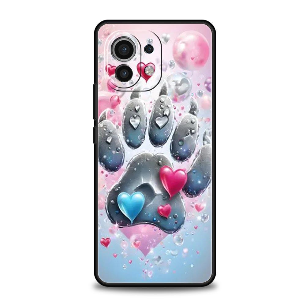 Чехол для телефона Og Paw Print Aesthetics для Xiaomi Mi 17 15 14 13 12 11 Ultra 15T 14T 13T 12T 11T Pro Lite 5G Мягкий корпус из ТПУ