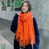 Women'S Thick Warm Solid Color Scarf Autumn And Winter New Style Cashmere Scarf Versatile Wool Scarf